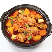 132. Spicy Braised Chicken (Dak-dori-tang)