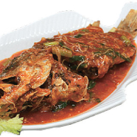 184. Fried Snapper in Garlic Sauce